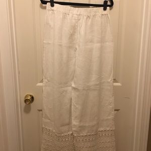 Closet Purge! Chico’s White Linen Full Leg Pant